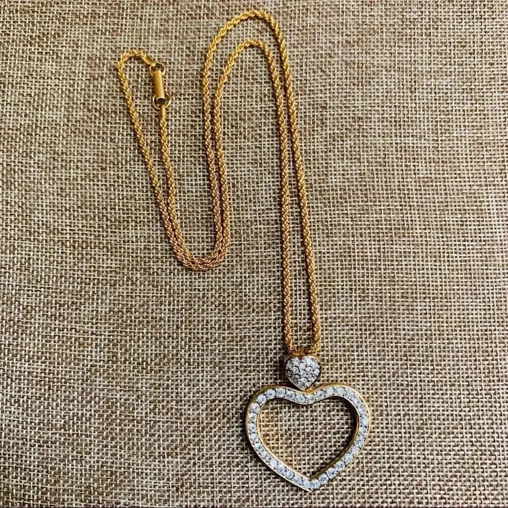 Rare Swarovski BIG Heart Necklace